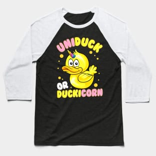 Funny Unicorn Lover and Duck Lover Cute Duckicorn Baseball T-Shirt